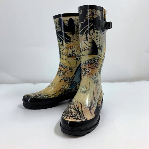 Chooka Women's Geisha Mid Calf Top Buckle Rain Boot Size 8 - Picture 1 of 16